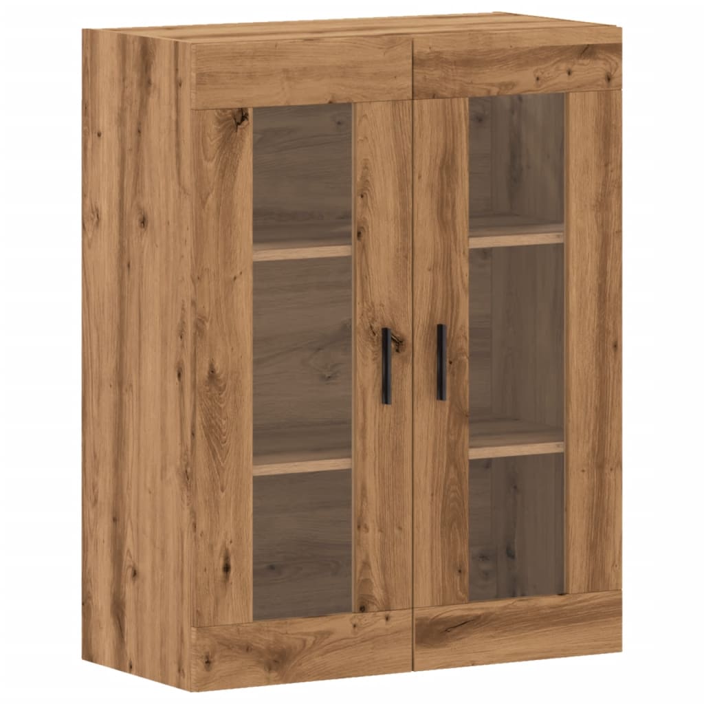 Wall-mounted cabinet, handcrafted oak, 69.5x34x90 cm