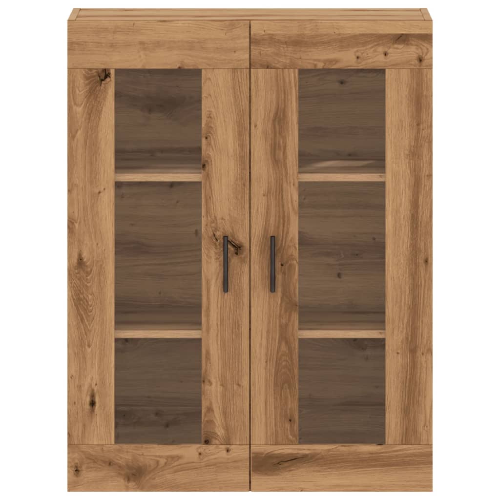 Wall-mounted cabinet, handcrafted oak, 69.5x34x90 cm