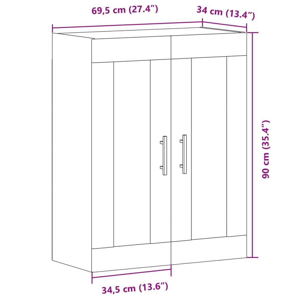 Dulap, lemn vechi, 69,5x34x90 cm, lemn prelucrat