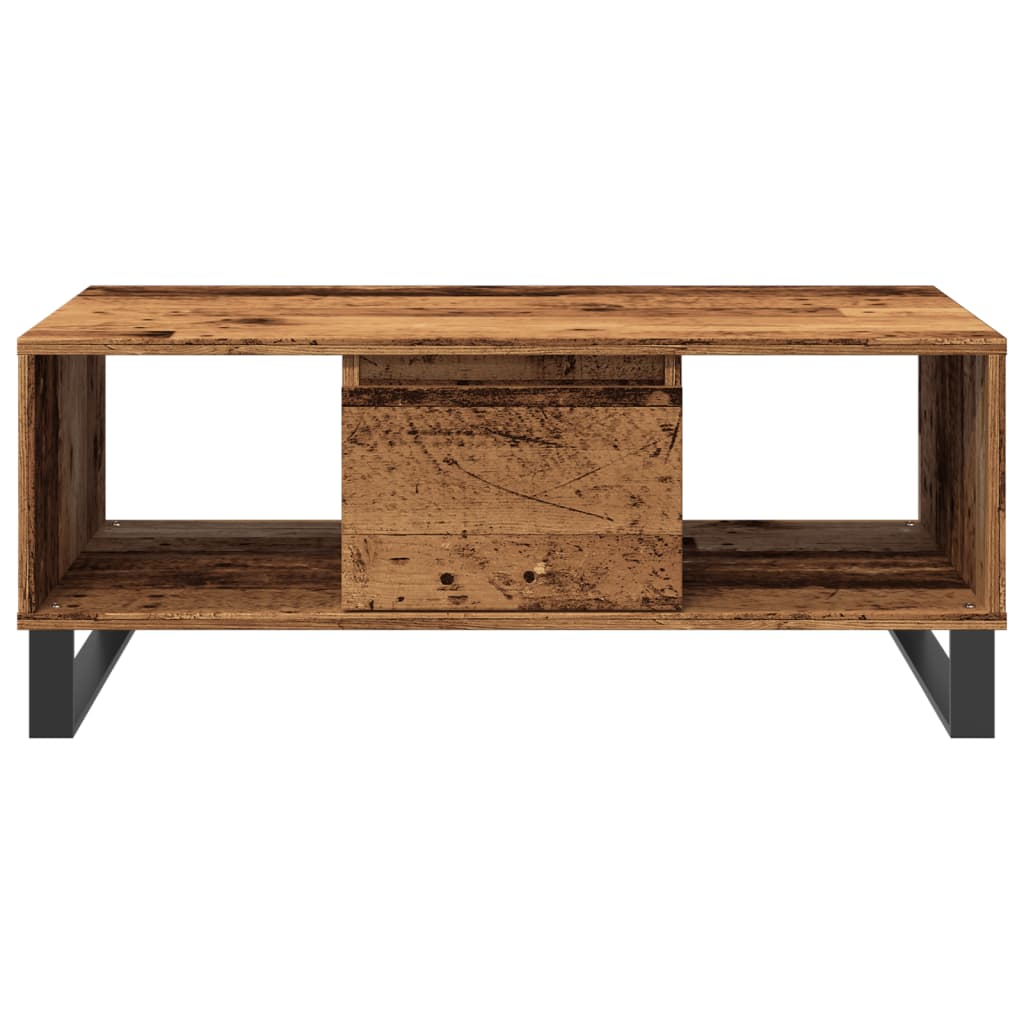 Coffee table, old wood, 90x50x36.5 cm, processed wood