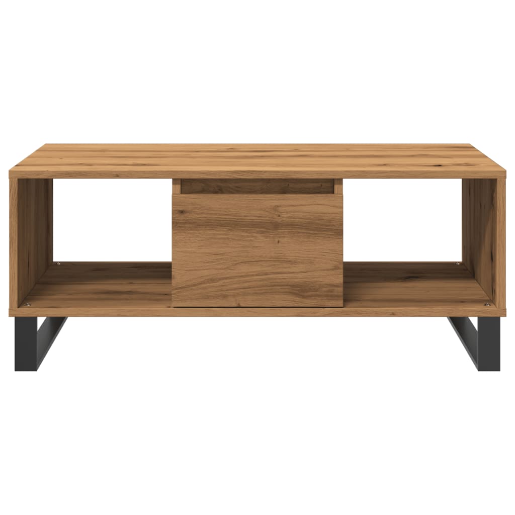 Coffee table, handcrafted oak, 90x50x36.5 cm, processed wood