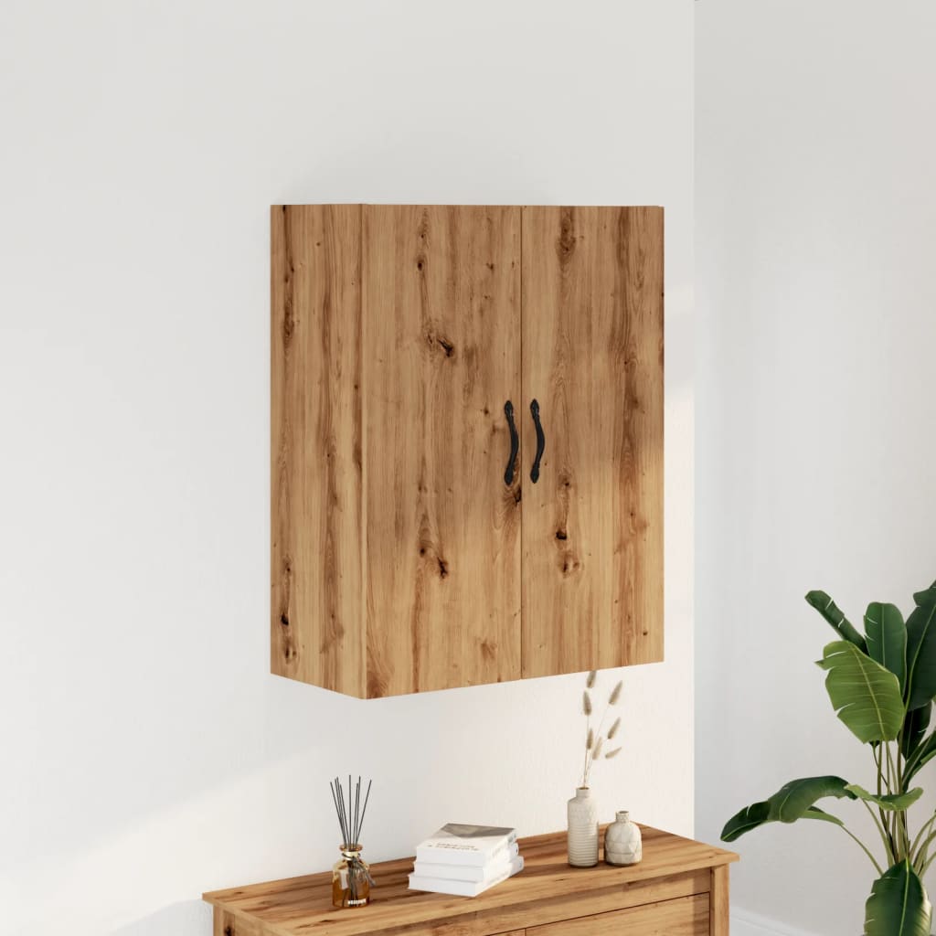 Handcrafted oak wall cabinet, 69.5x34x90 cm, processed wood