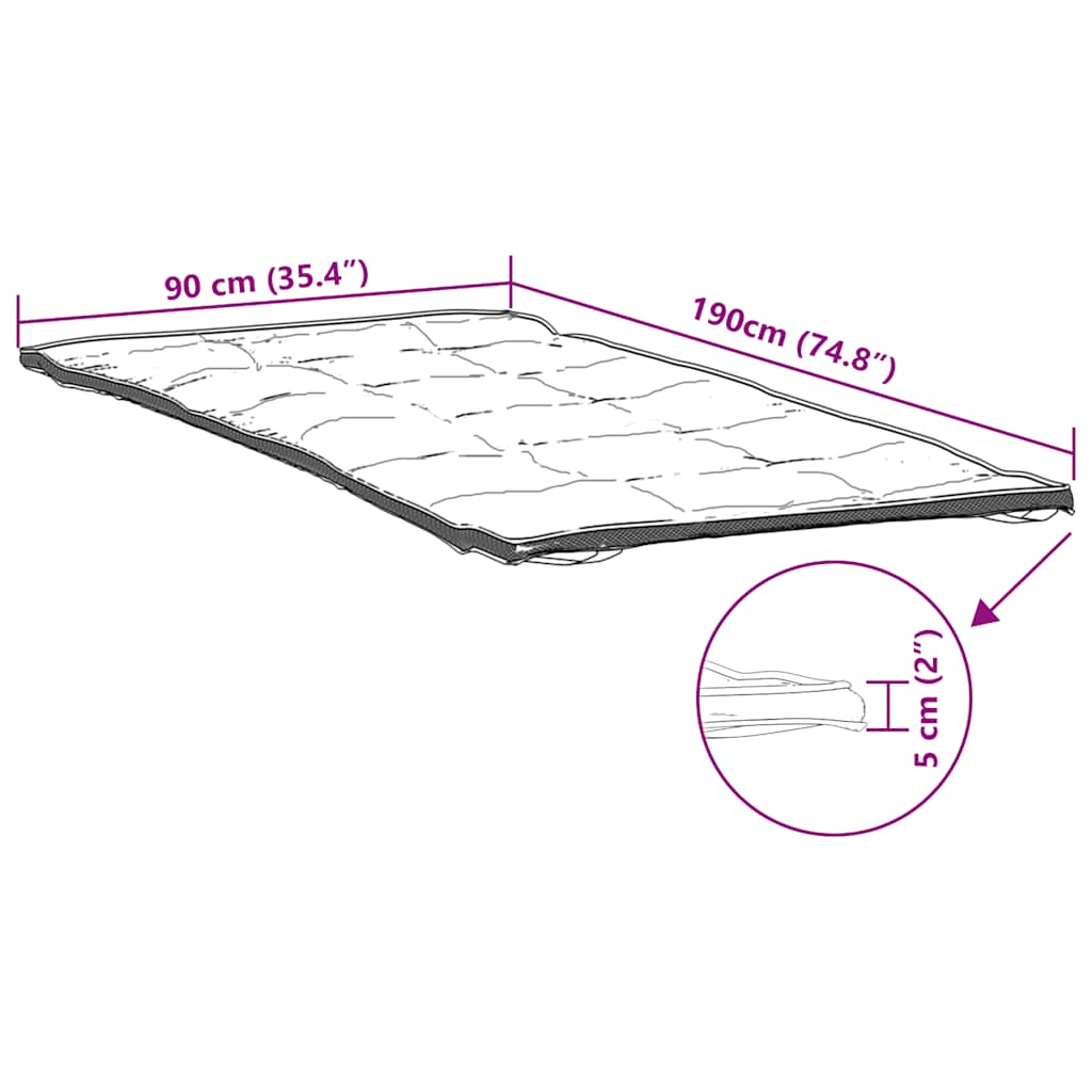 Mattress protector, white, 90x190 cm