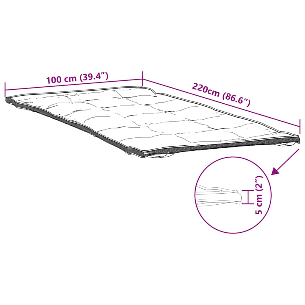 Mattress protector, white, 100x220 cm