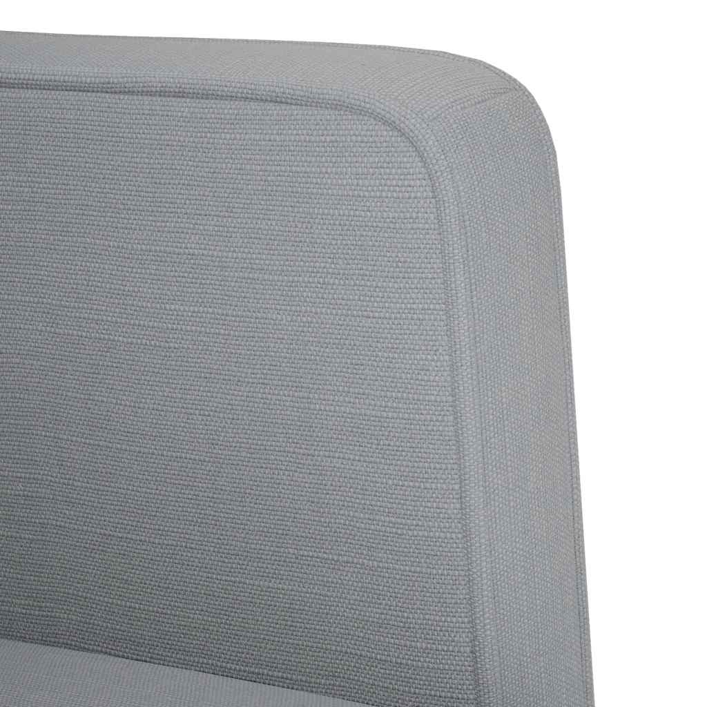 Sofa chair with armrests, light gray, 53 cm, fabric