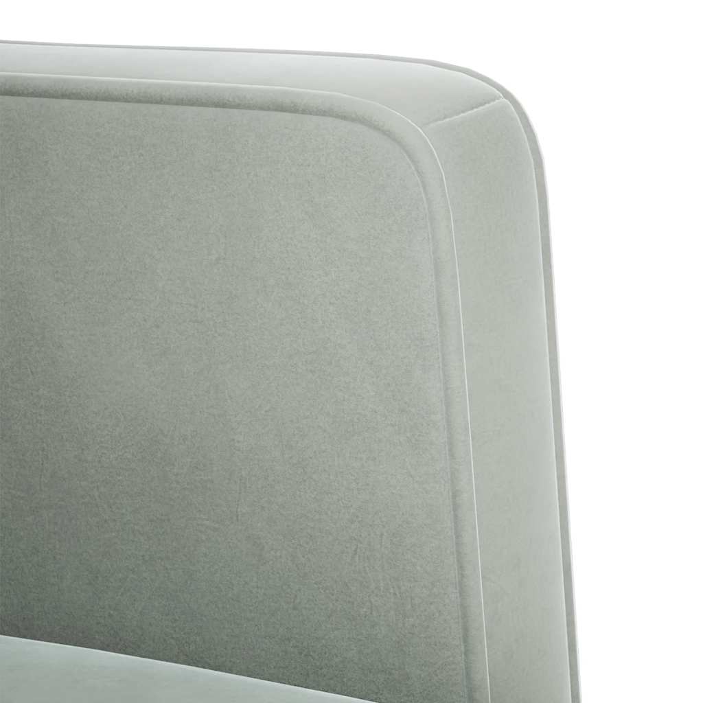 Sofa chair with armrests, light gray, 53 cm, velvet