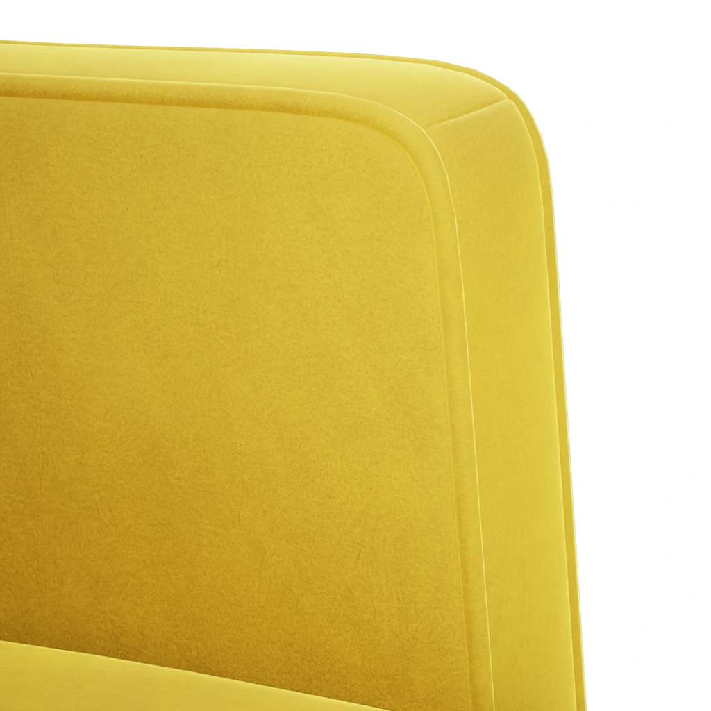 Sofa Chair with armrests, yellow, 53 cm, velvet