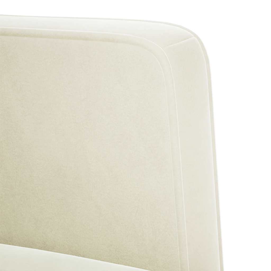 Sofa Chair with armrests, cream, 53 cm, velvet