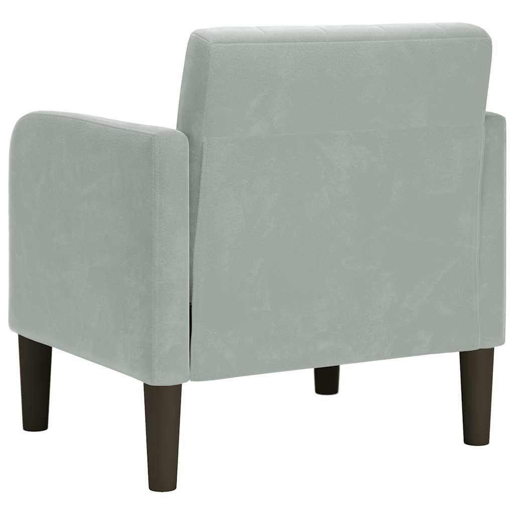 Sofa chair with armrests Light gray 54 cm velvet