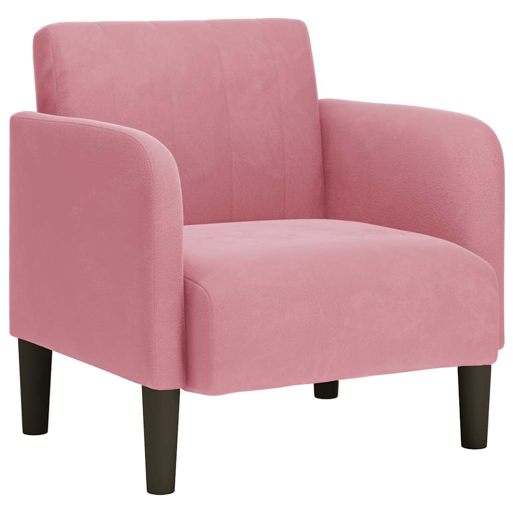 Sofa Chair with Armrests Pink 54 cm Velvet