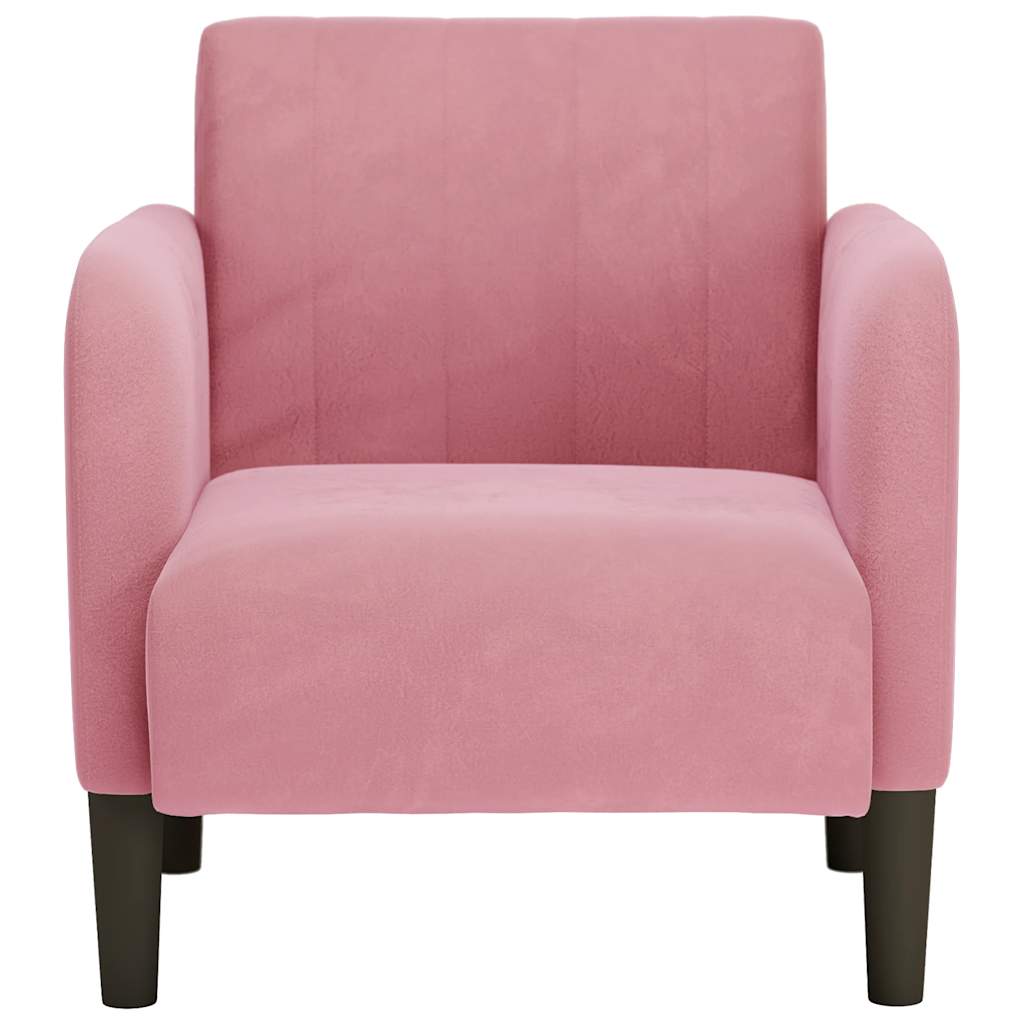 Sofa Chair with Armrests Pink 54 cm Velvet