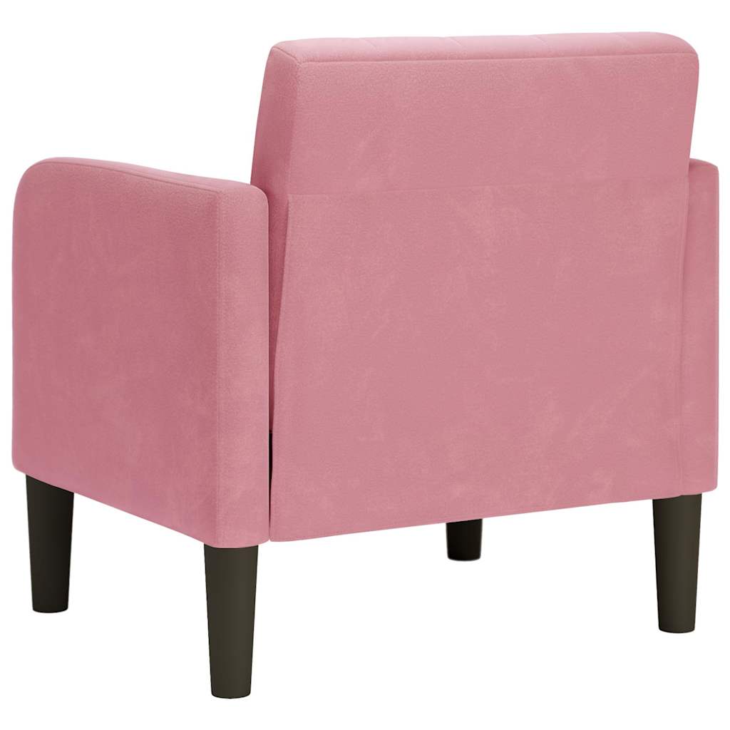 Sofa Chair with Armrests Pink 54 cm Velvet