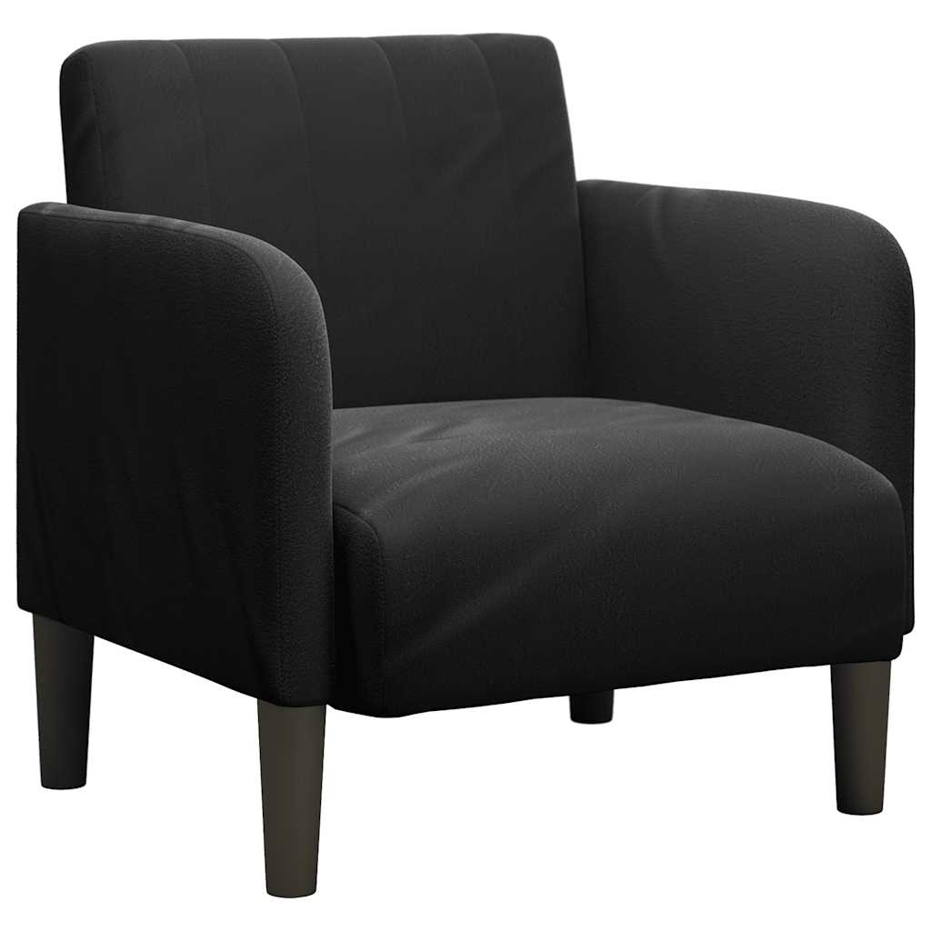 Sofa Chair with Armrests Black 54 cm Velvet