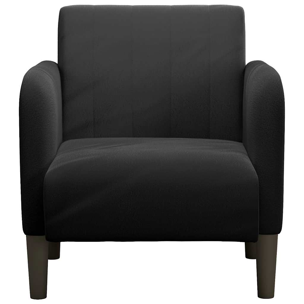 Sofa Chair with Armrests Black 54 cm Velvet