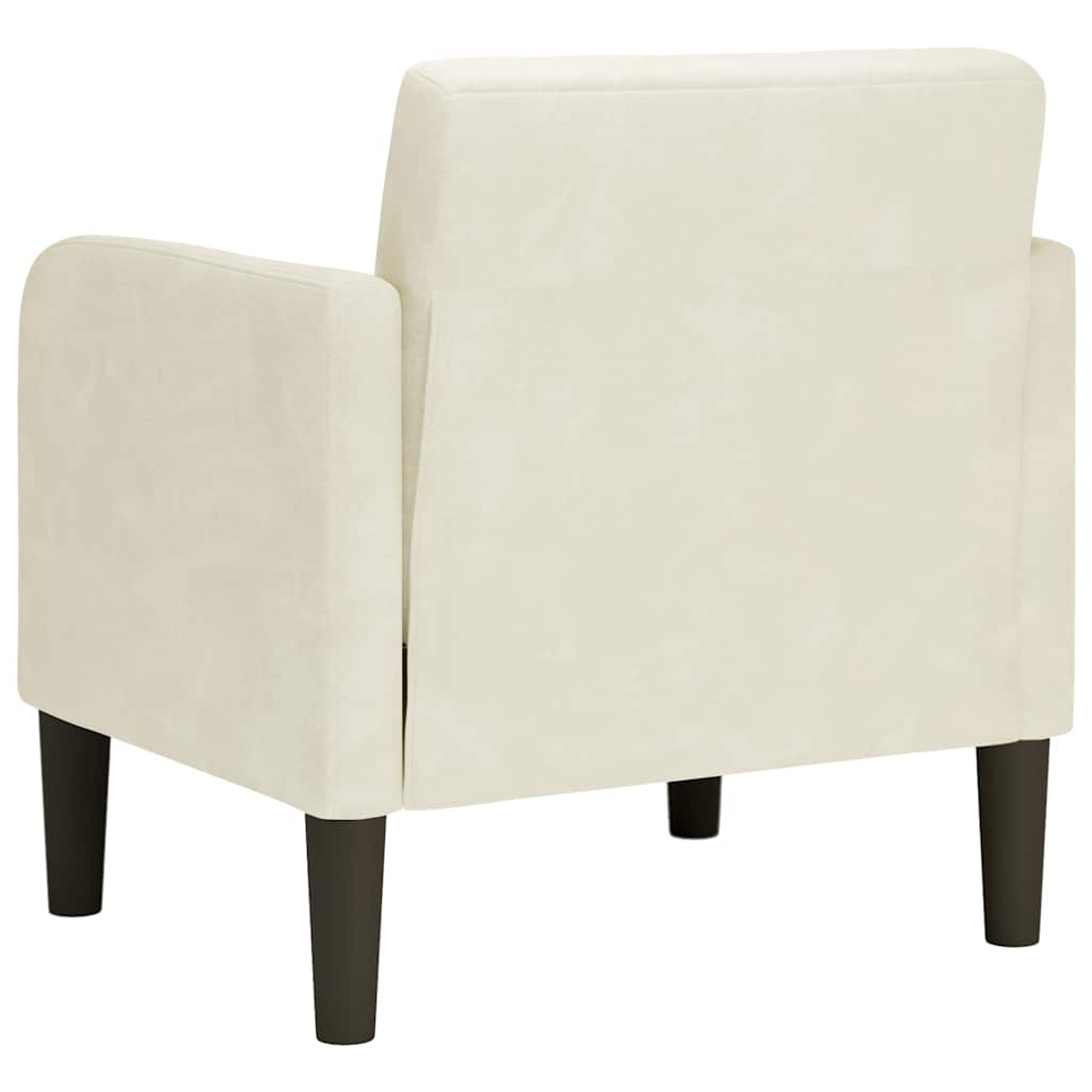 Sofa Chair with Armrests Cream 54 cm Velvet