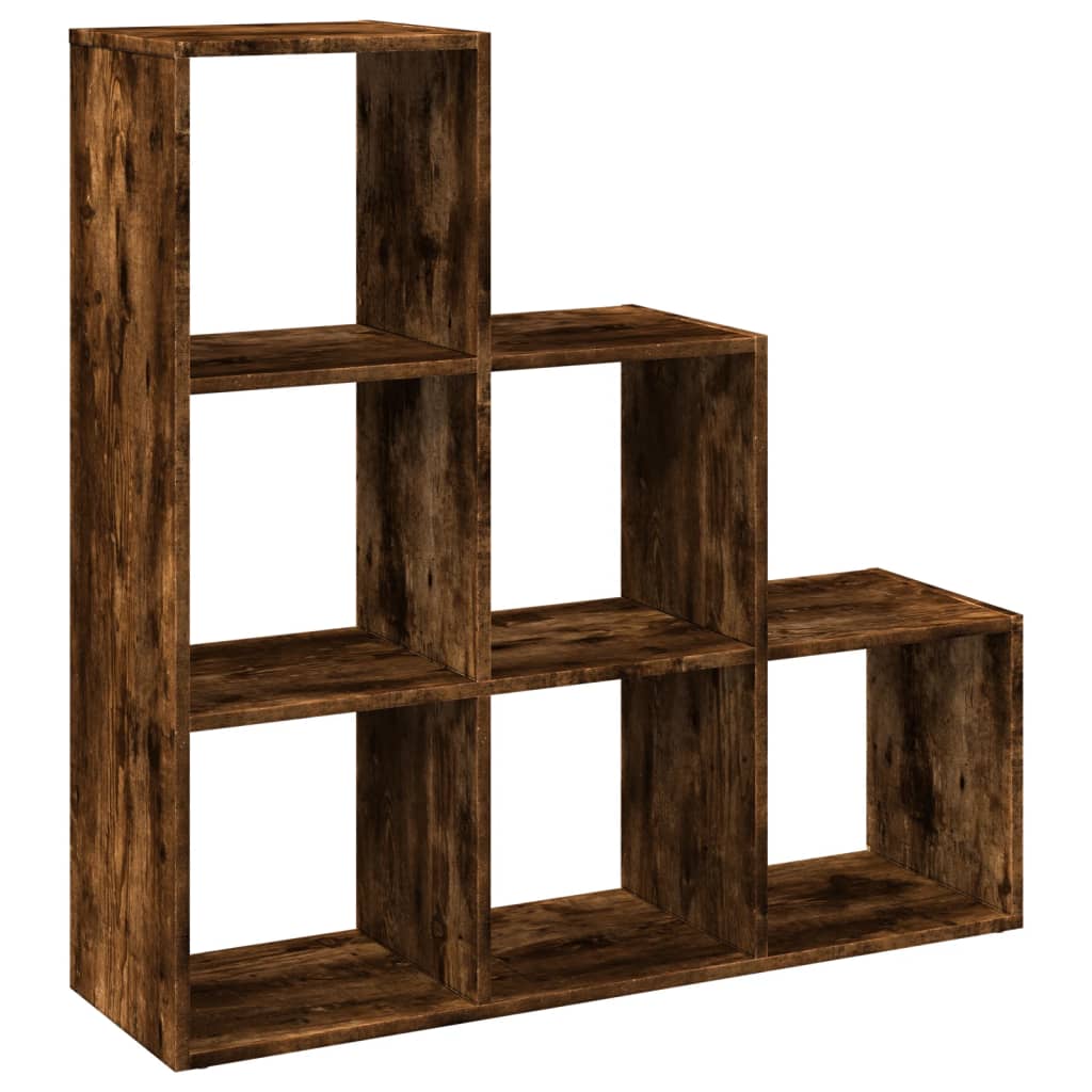 Bookcase/room divider 3 levels oak 99x29x99 cm wood