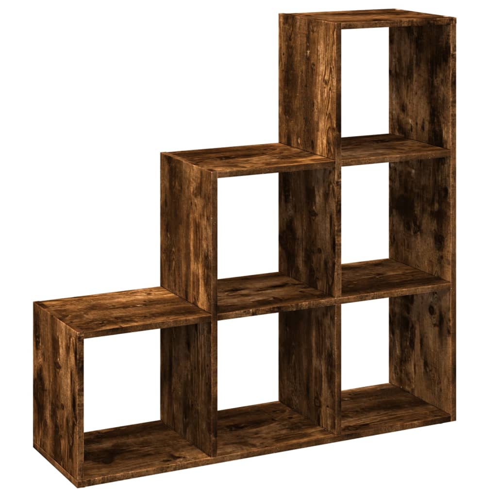 Bookcase/room divider 3 levels oak 99x29x99 cm wood