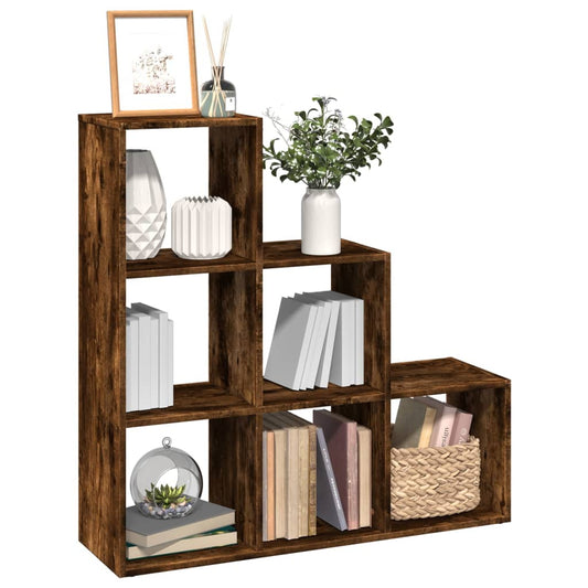 Bookcase/room divider 3 levels oak 99x29x99 cm wood