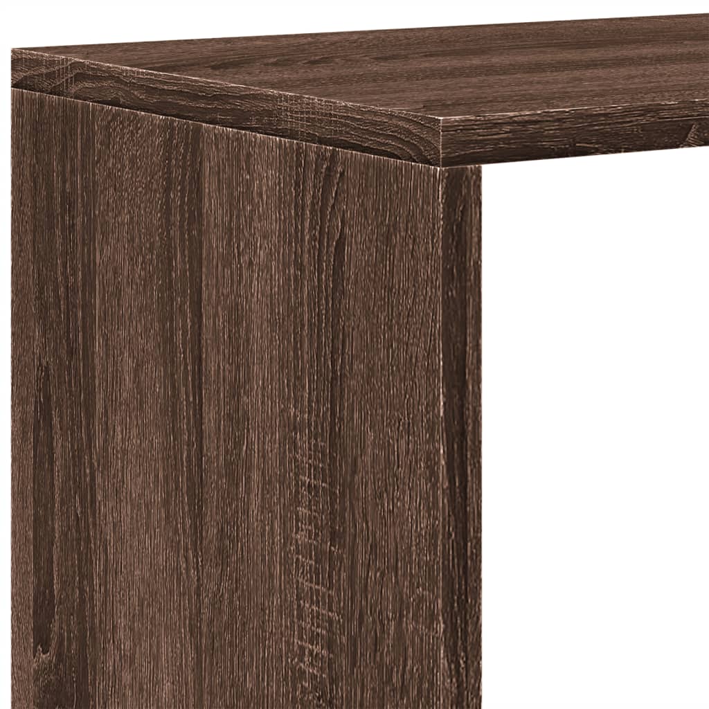 Bookcase/divider 3 levels brown oak 99x29x99 cm wood