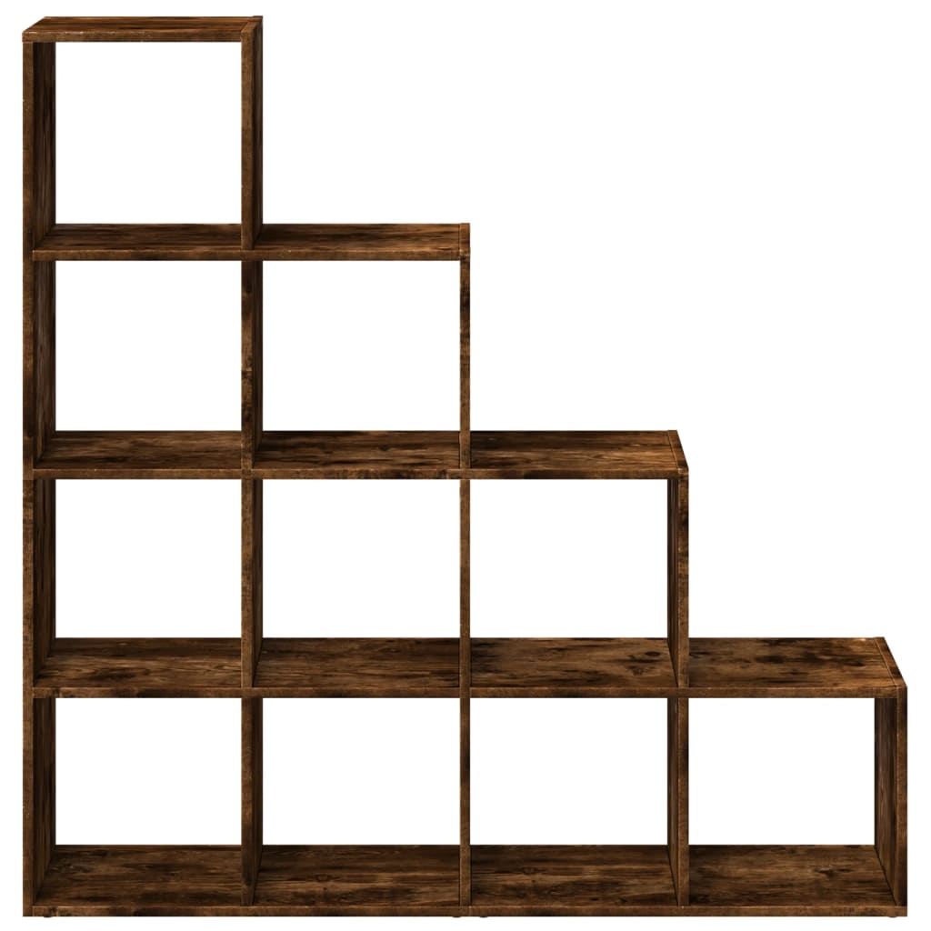 Bookcase/divider smoky oak 131.5x29x131.5 cm wood