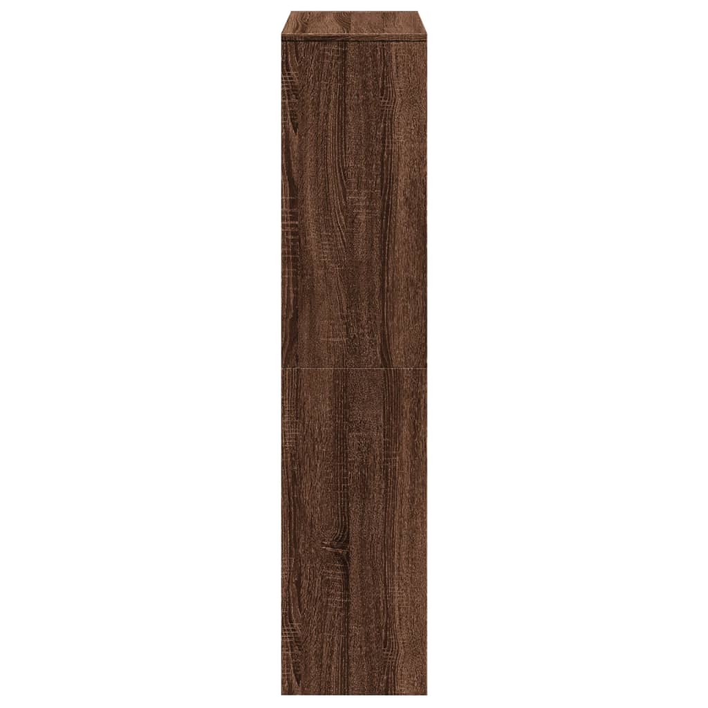 Bookcase/room divider brown oak 131.5x29x131.5 cm wood