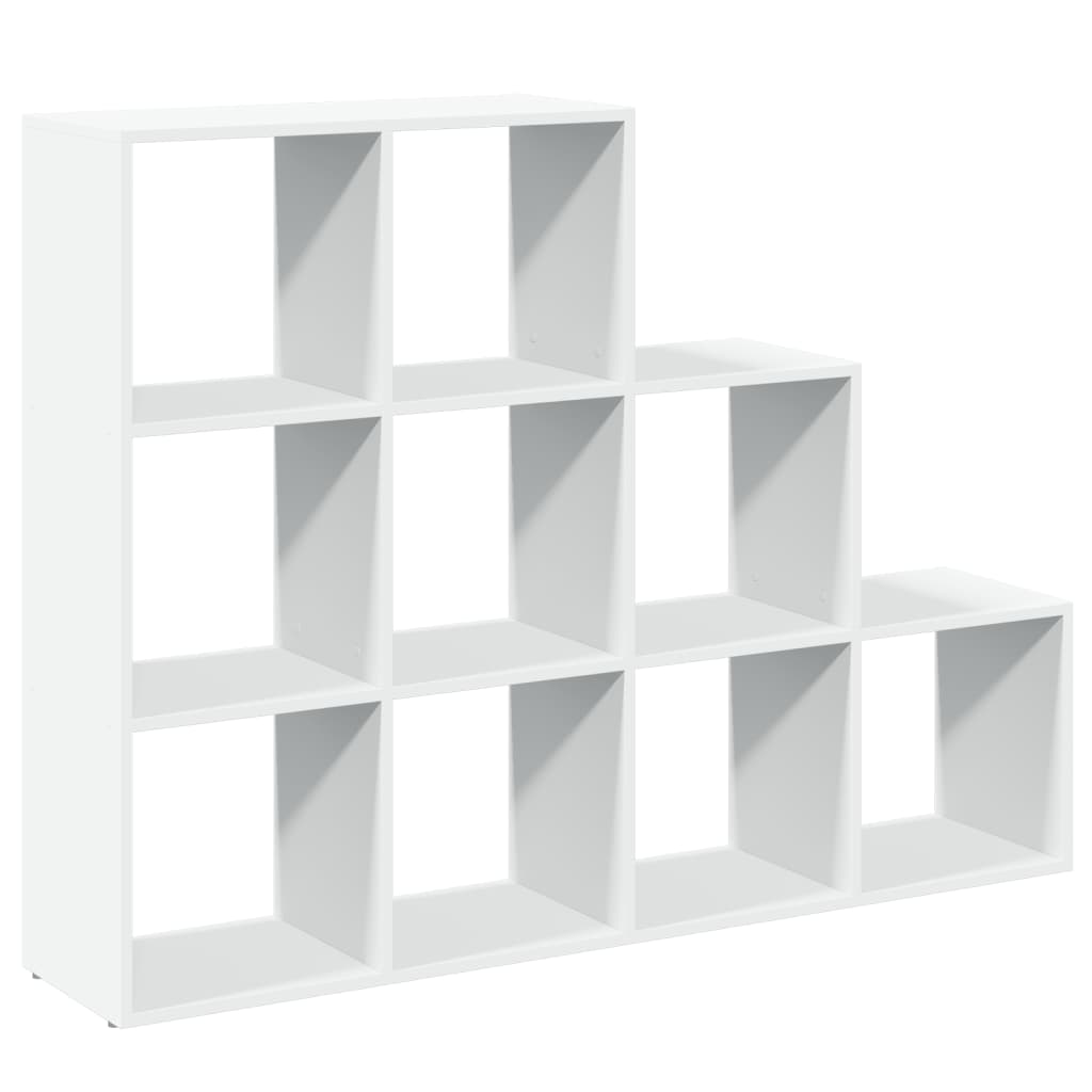 Bookcase/divider 3 levels, white, 137.5x29x103.5 cm wood