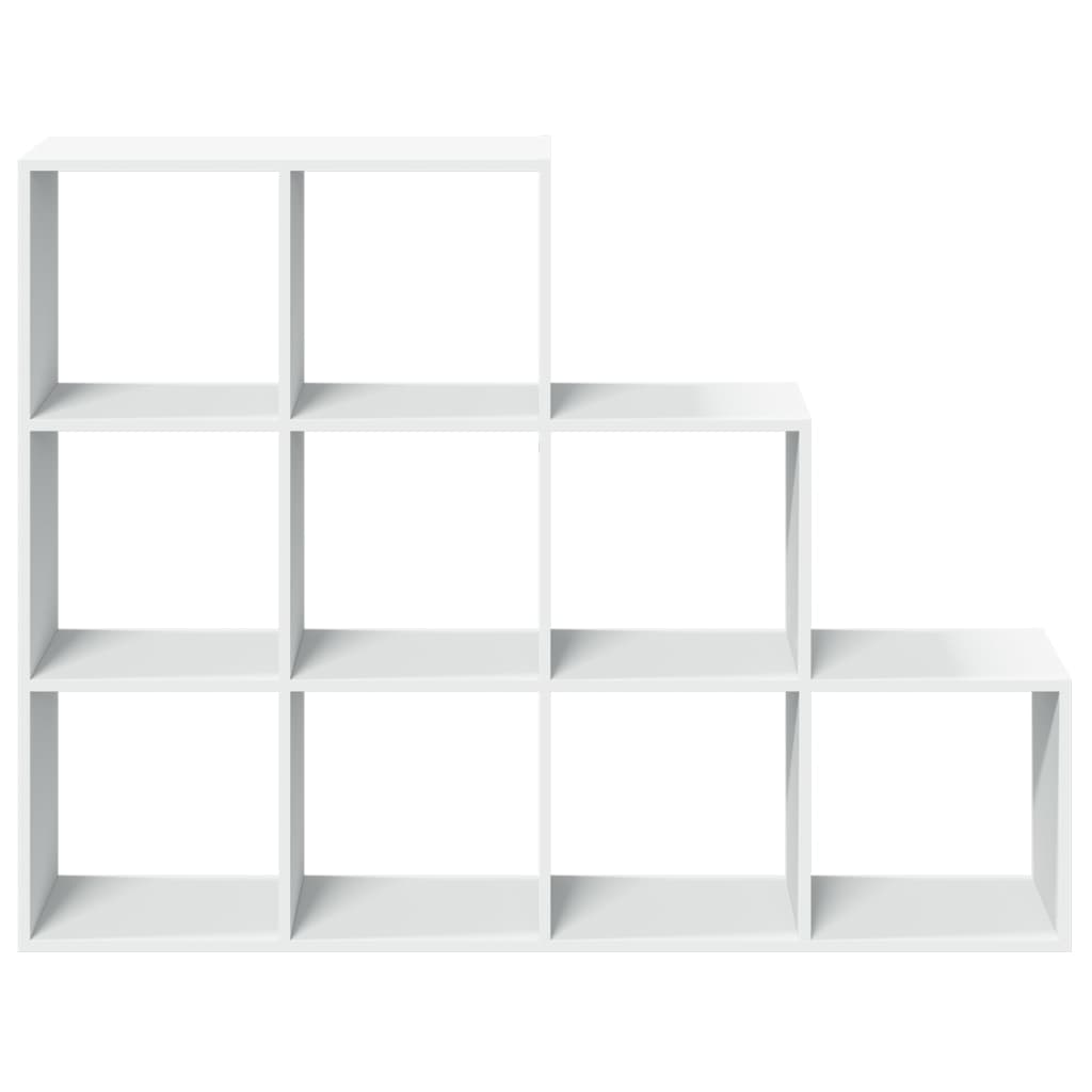 Bookcase/divider 3 levels, white, 137.5x29x103.5 cm wood