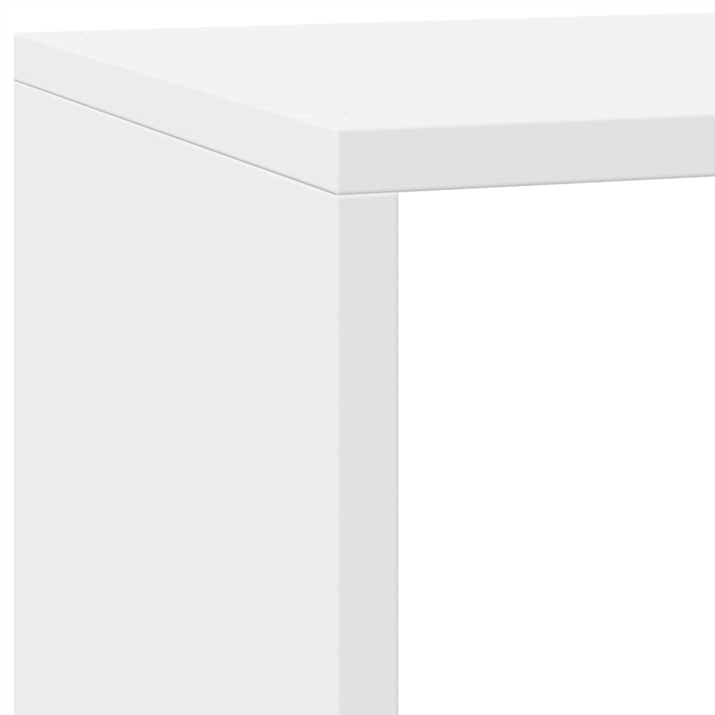 Bookcase/divider 3 levels, white, 137.5x29x103.5 cm wood