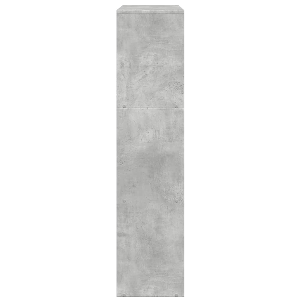 Bookcase/room divider concrete gray 137.5x29x103.5 cm wood