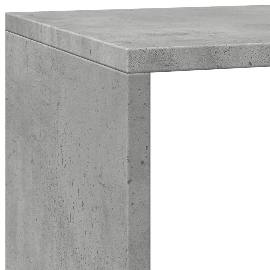 Bookcase/room divider concrete gray 137.5x29x103.5 cm wood