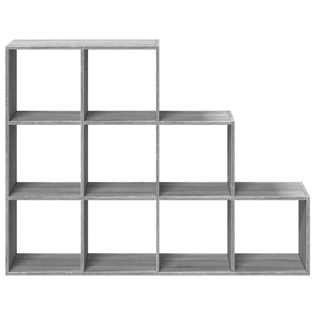 Bookcase/room divider sonoma gray 137.5x29x103.5 cm wood