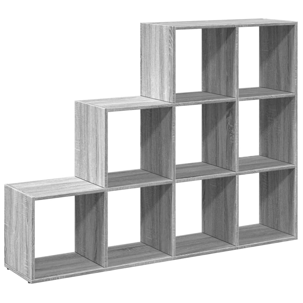 Bookcase/room divider sonoma gray 137.5x29x103.5 cm wood