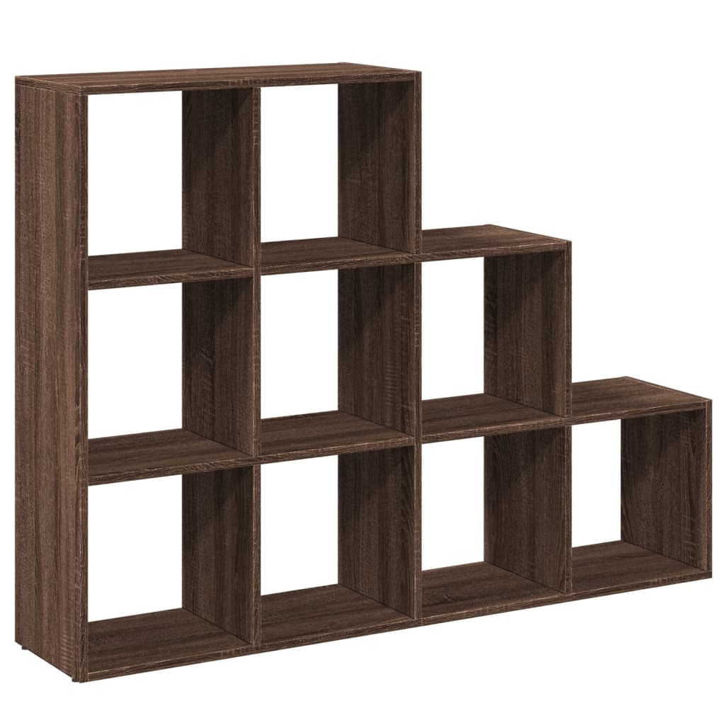 Bookcase/room divider brown oak 137.5x29x103.5 cm wood