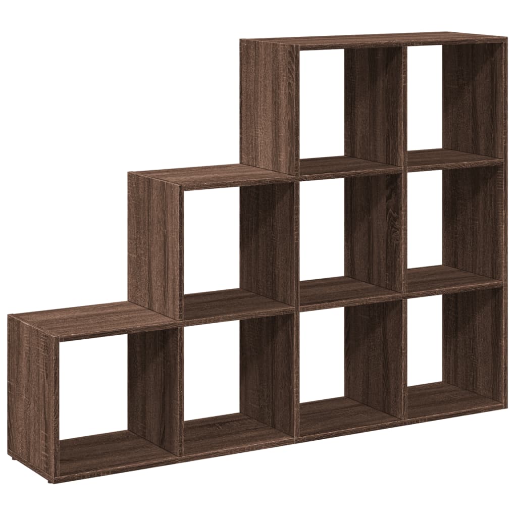 Bookcase/room divider brown oak 137.5x29x103.5 cm wood