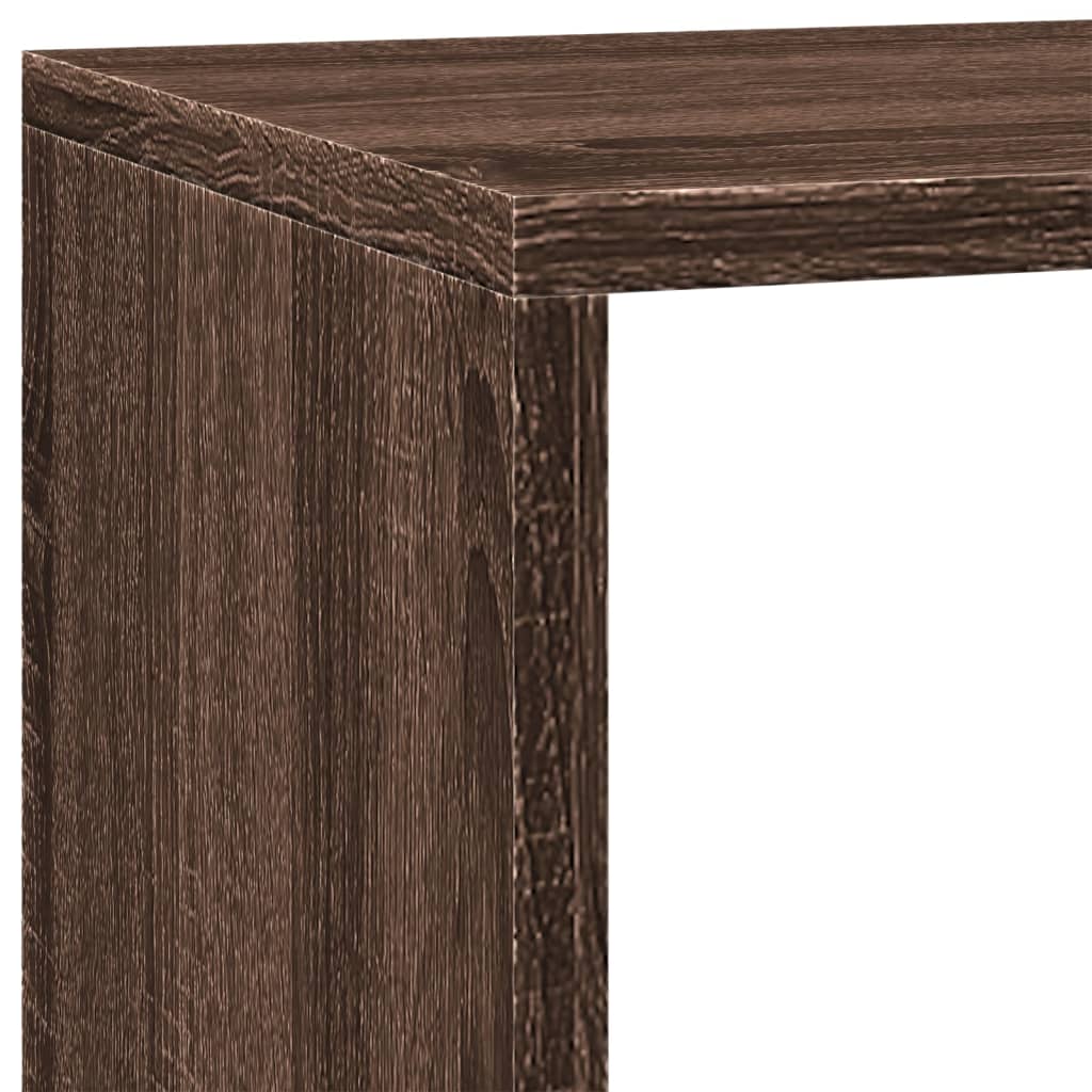 Bookcase/room divider brown oak 137.5x29x103.5 cm wood