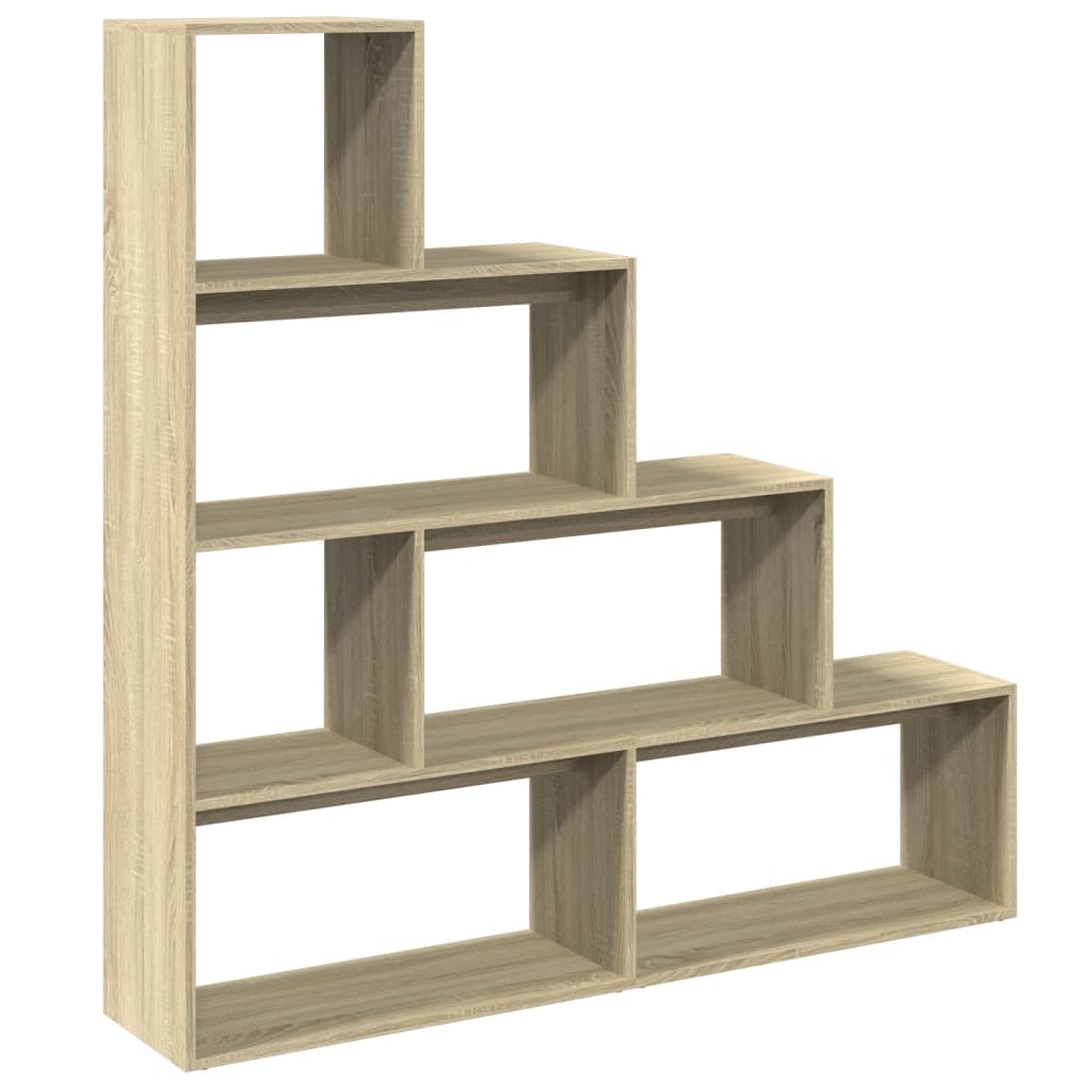 Bookcase/room divider sonoma oak 143.5x29x143.5cm wood