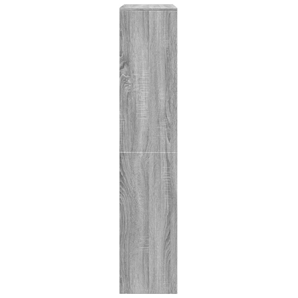 Bookcase/room divider sonoma gray 143.5x29x143.5cm wood