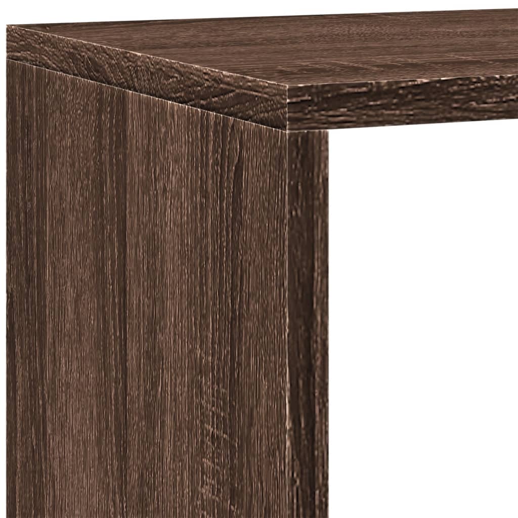 Bookcase/divider 4 levels oak 143.5x29x143.5 cm wood