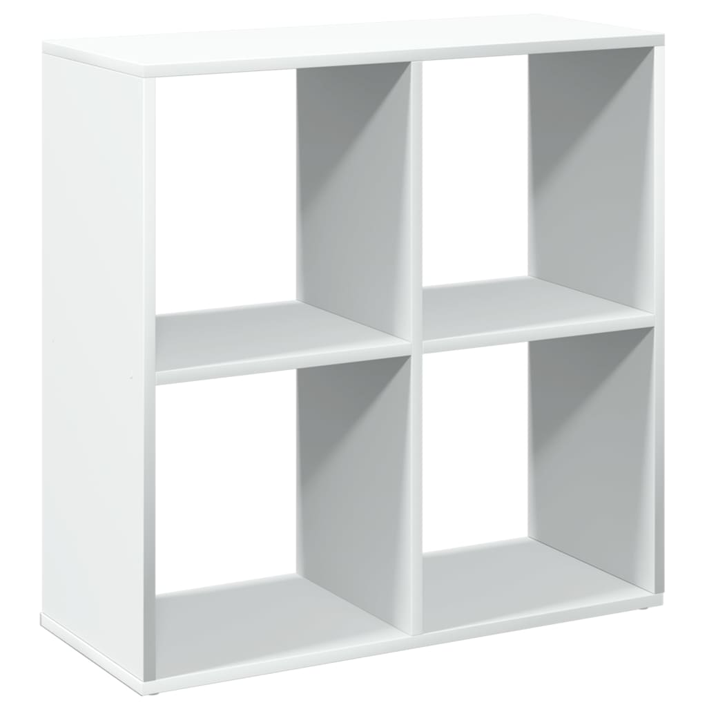 Bibliotecă/separator cameră alb 69,5x29x69,5 cm lemn prelucrat