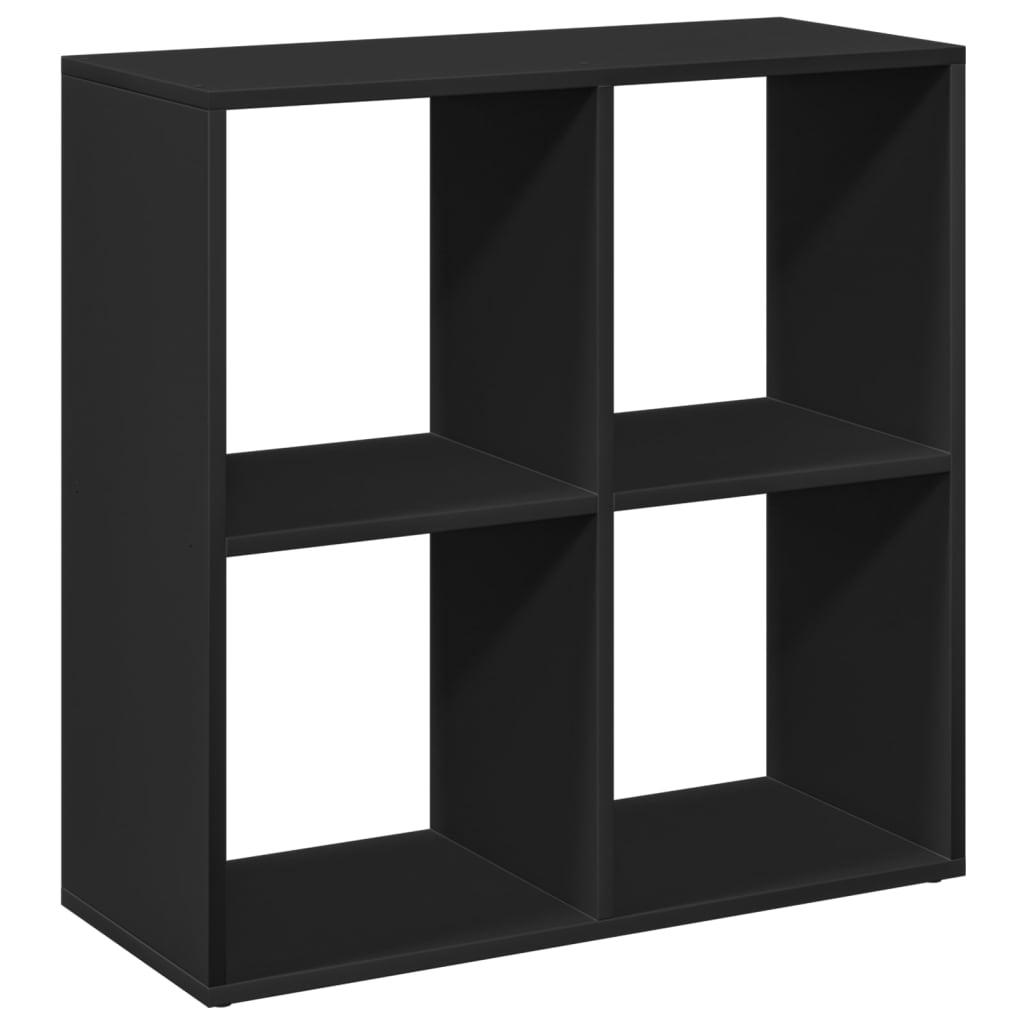 Bookcase/room divider black 69.5x29x69.5cm processed wood