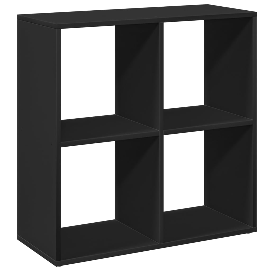 Bookcase/room divider black 69.5x29x69.5cm processed wood