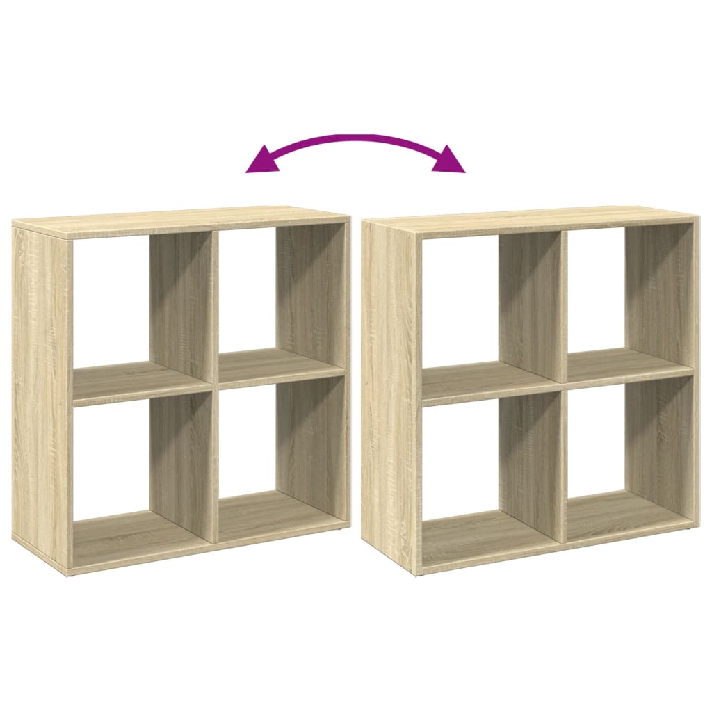 Bookcase/room divider sonoma oak 69.5x29x69.5 cm wood