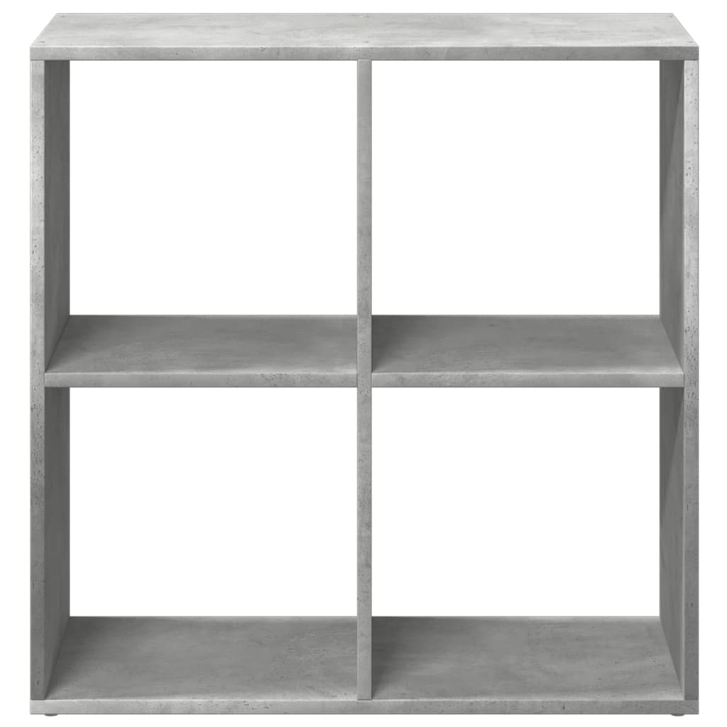 Bookcase/room divider concrete gray 69.5x29x69.5 cm wood