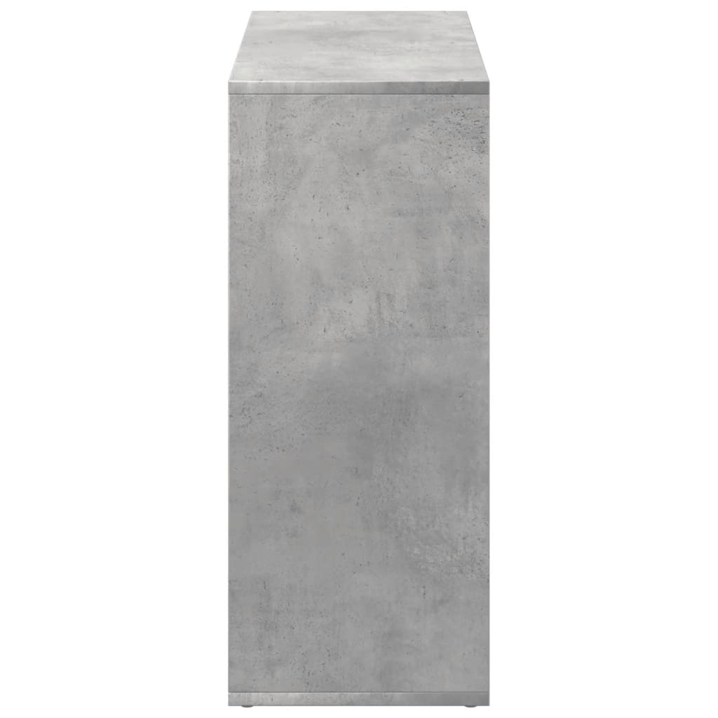 Bookcase/room divider concrete gray 69.5x29x69.5 cm wood