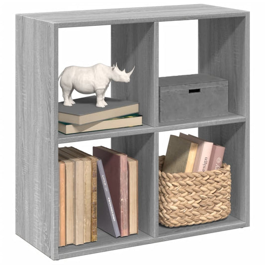 Bookcase/room divider, sonoma gray, 69.5x29x69.5 cm, wood