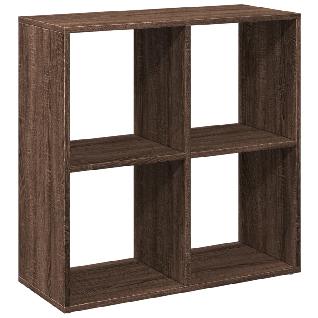 Bookcase/room divider brown oak 69.5x29x69.5 cm wood