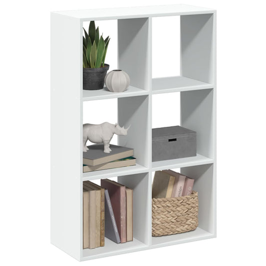 Bookcase/room divider white 69.5x29x103.5 cm processed wood