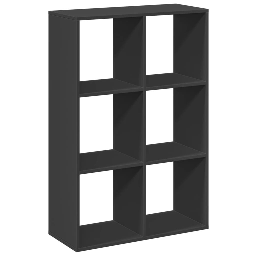 Bookcase/room divider black 69.5x29x103.5 cm wood