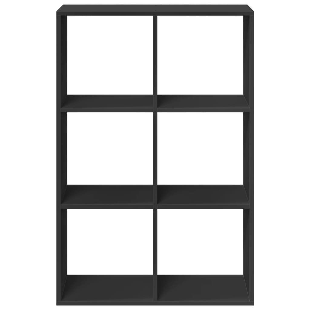 Bookcase/room divider black 69.5x29x103.5 cm wood