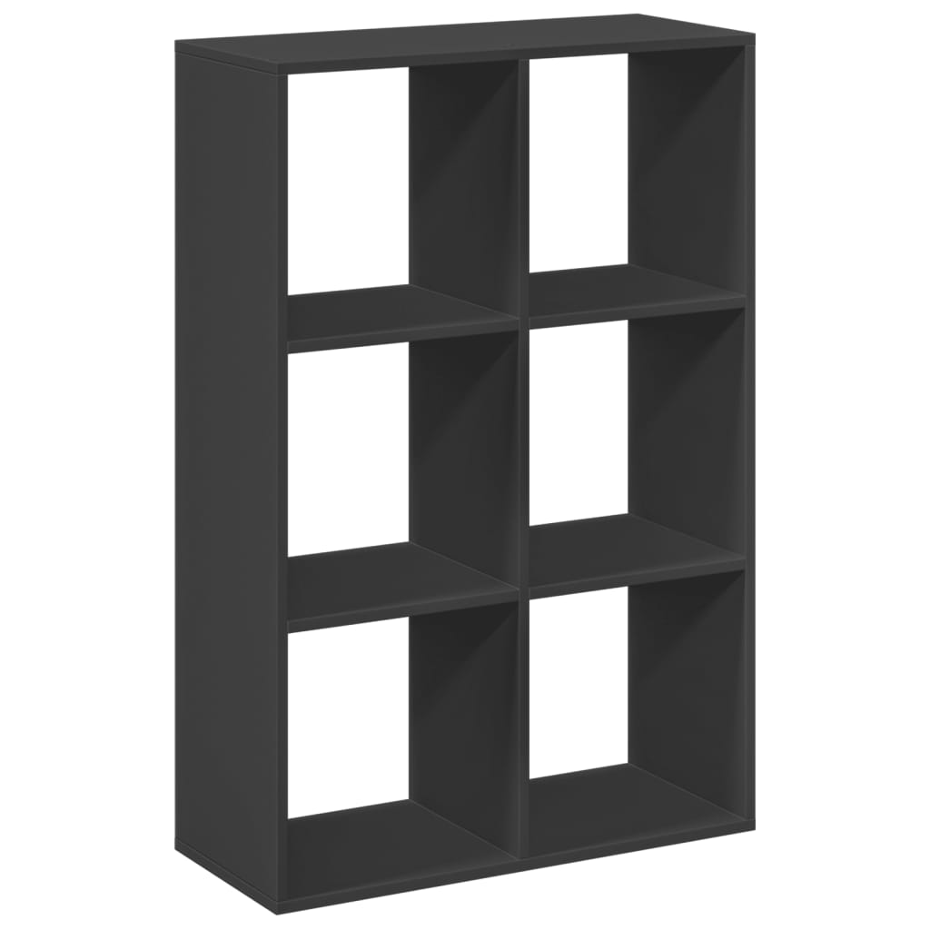 Bookcase/room divider black 69.5x29x103.5 cm wood